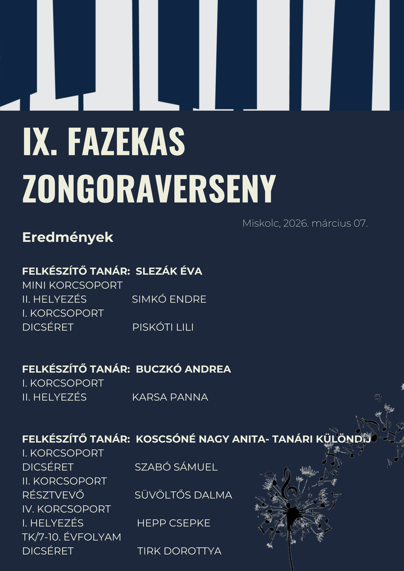 IX. Fazekas Zongoraverseny 2026.03.07