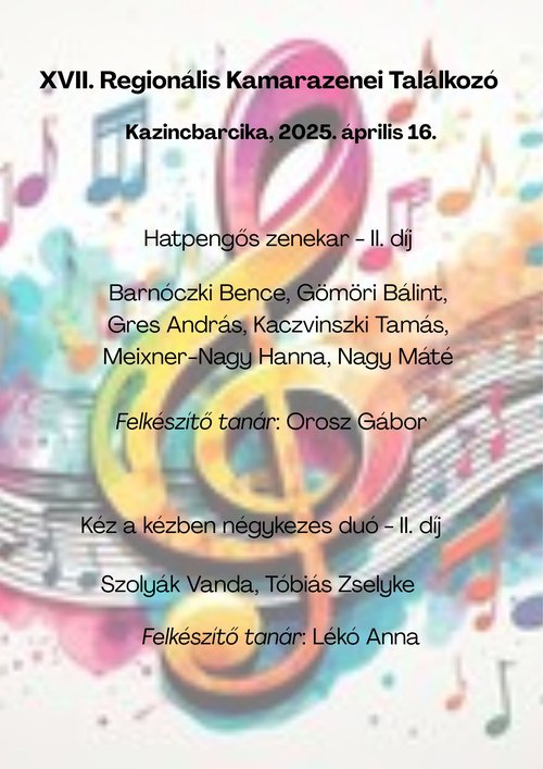 XVII. Regionális Kamarazenei Verseny